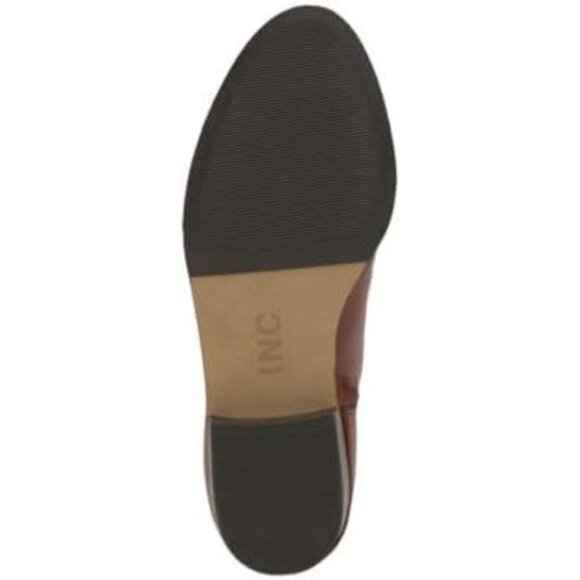 INC International Concepts Womens Aleah Zipper Knee-High Boots Cognac Leather 6M - Picture 5 of 6